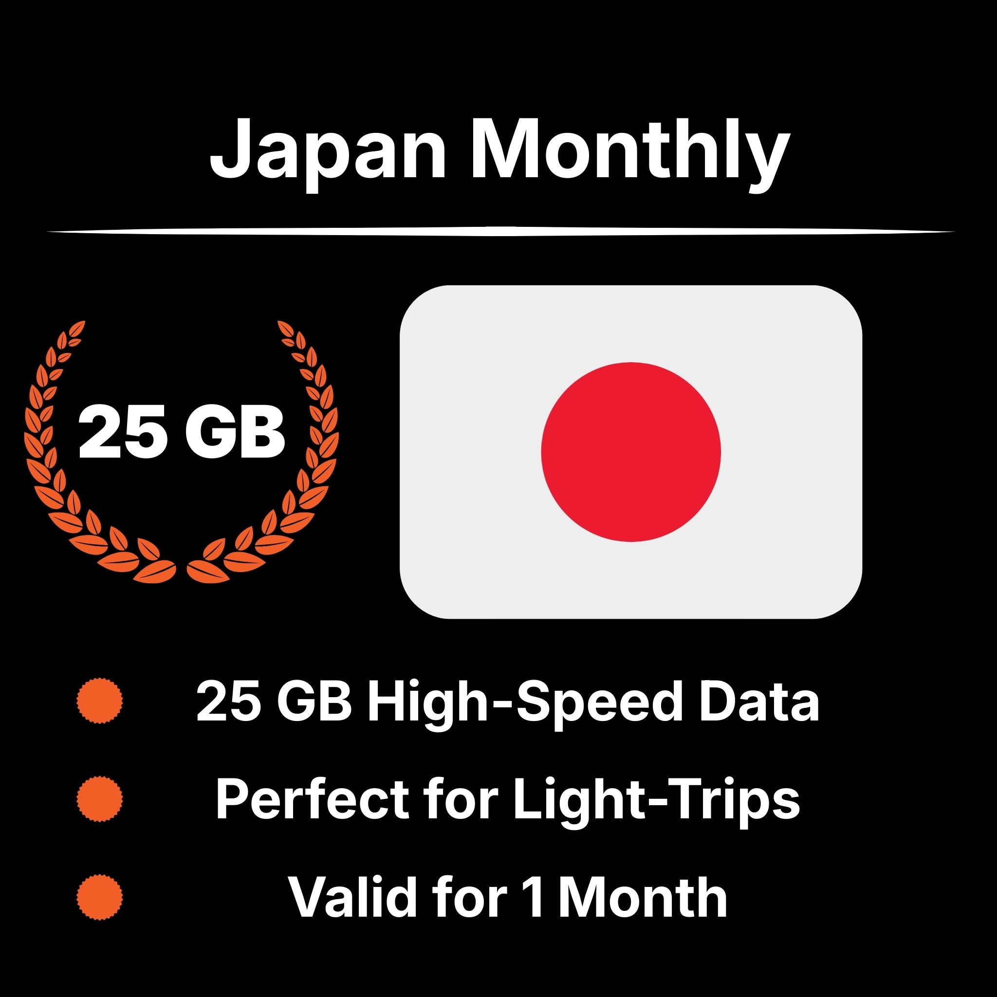 Japan Monthly Plan – 25GB