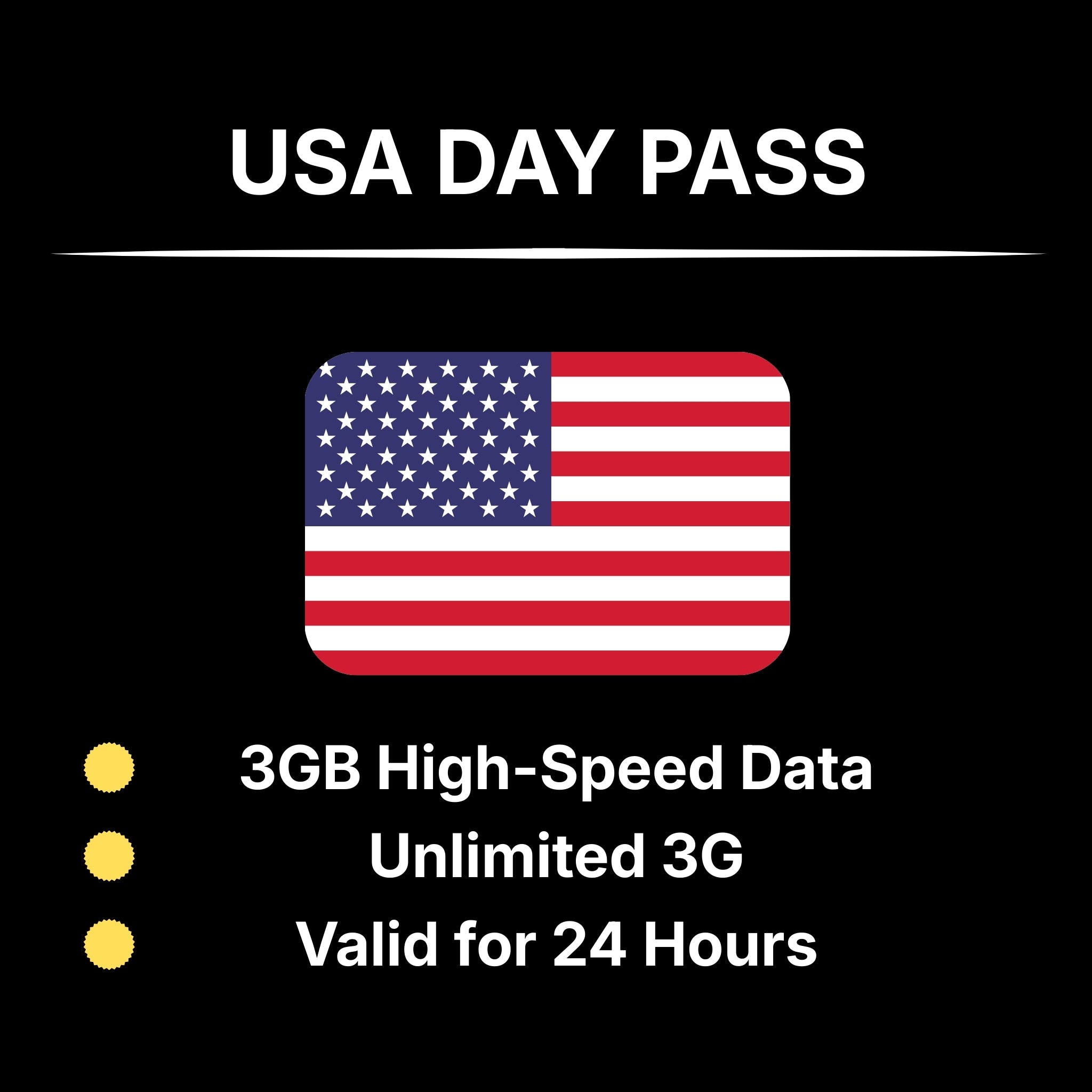 USA Day Pass – 3GB