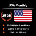 USA Monthly Plan – 25GB